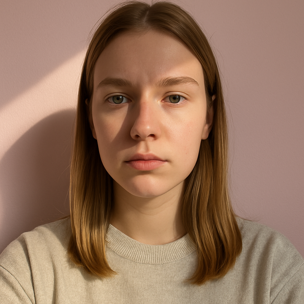 Portrait with harsh shadows